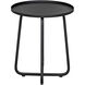 Kimana 24 X 20.5 inch Matte Black Side Table