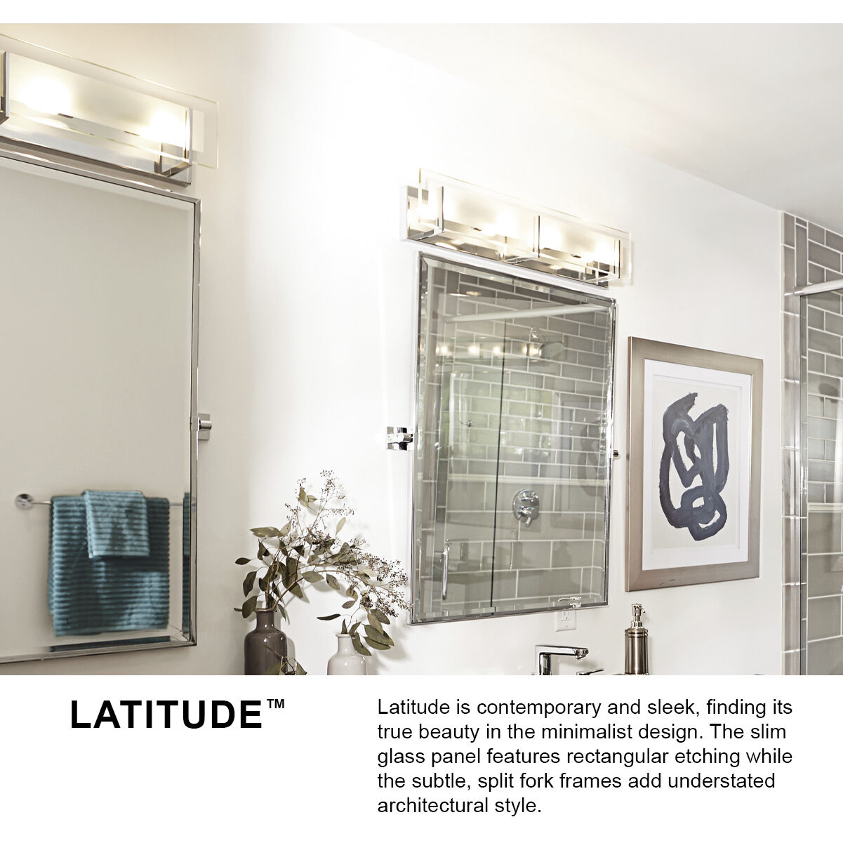 Latitude 4 Light 26 inch Brushed Nickel Vanity Light Wall Light