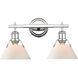 Yep Orwell Vanity Wall Light in Chrome, Opal Glass