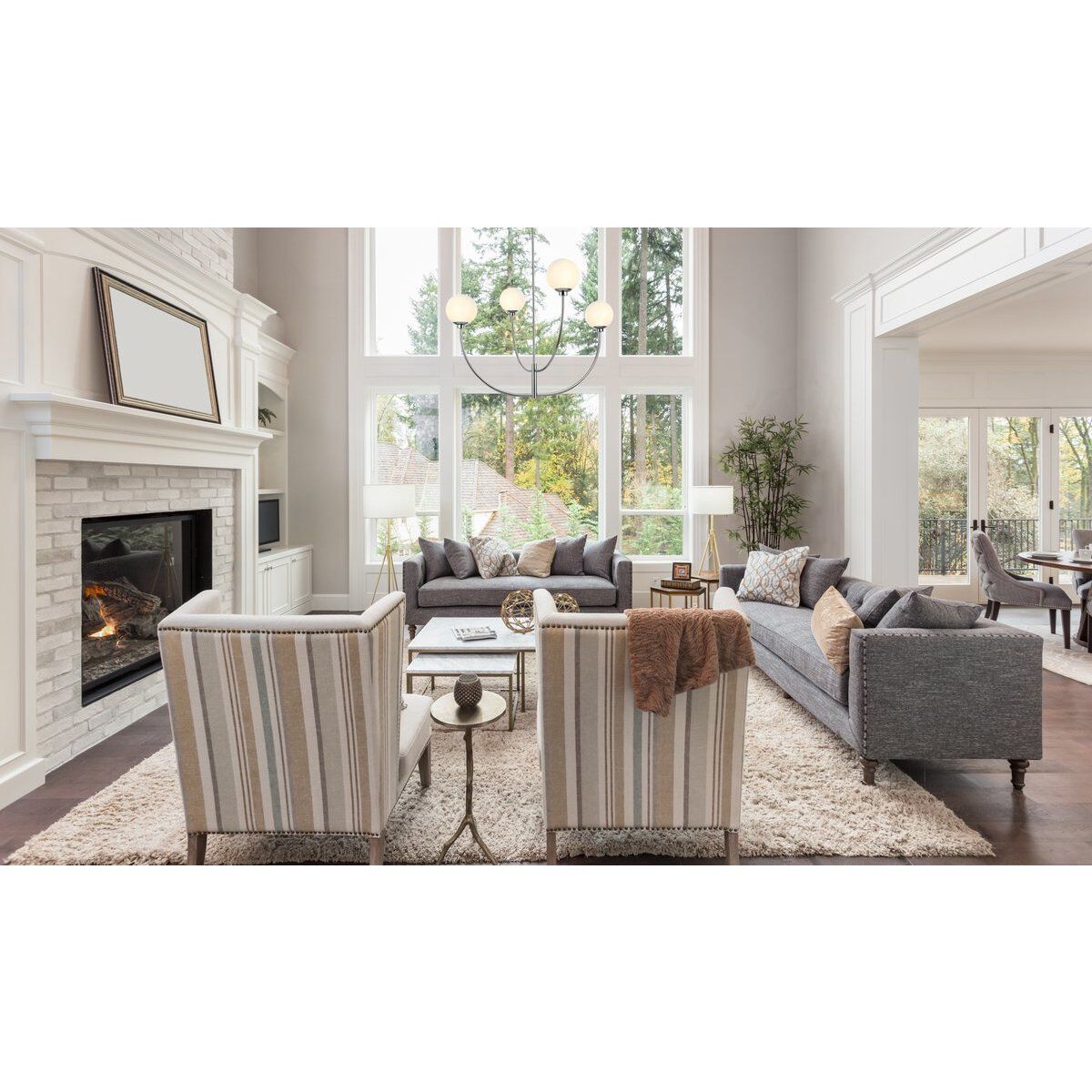 Nyomi 4 Light 42 inch Chrome Chandelier Ceiling Light