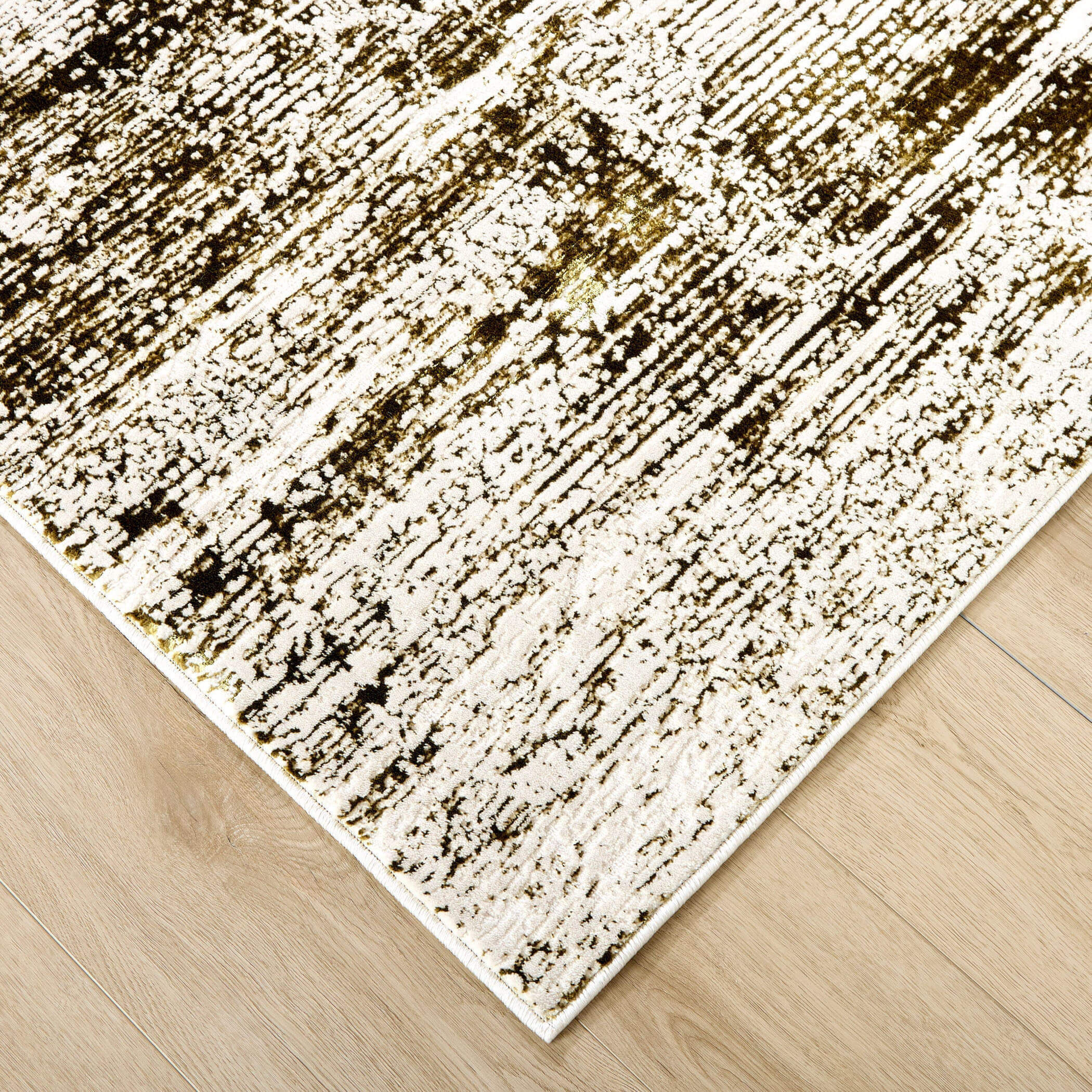 Eclectic Luxe 36 X 24 inch Gold Rug in 2 x 3