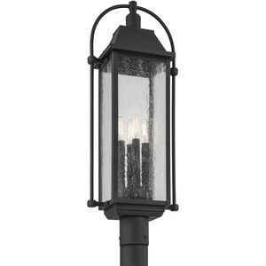 Harbor Row 4 Light 27.25 inch Textured Black Outdoor Post Lantern