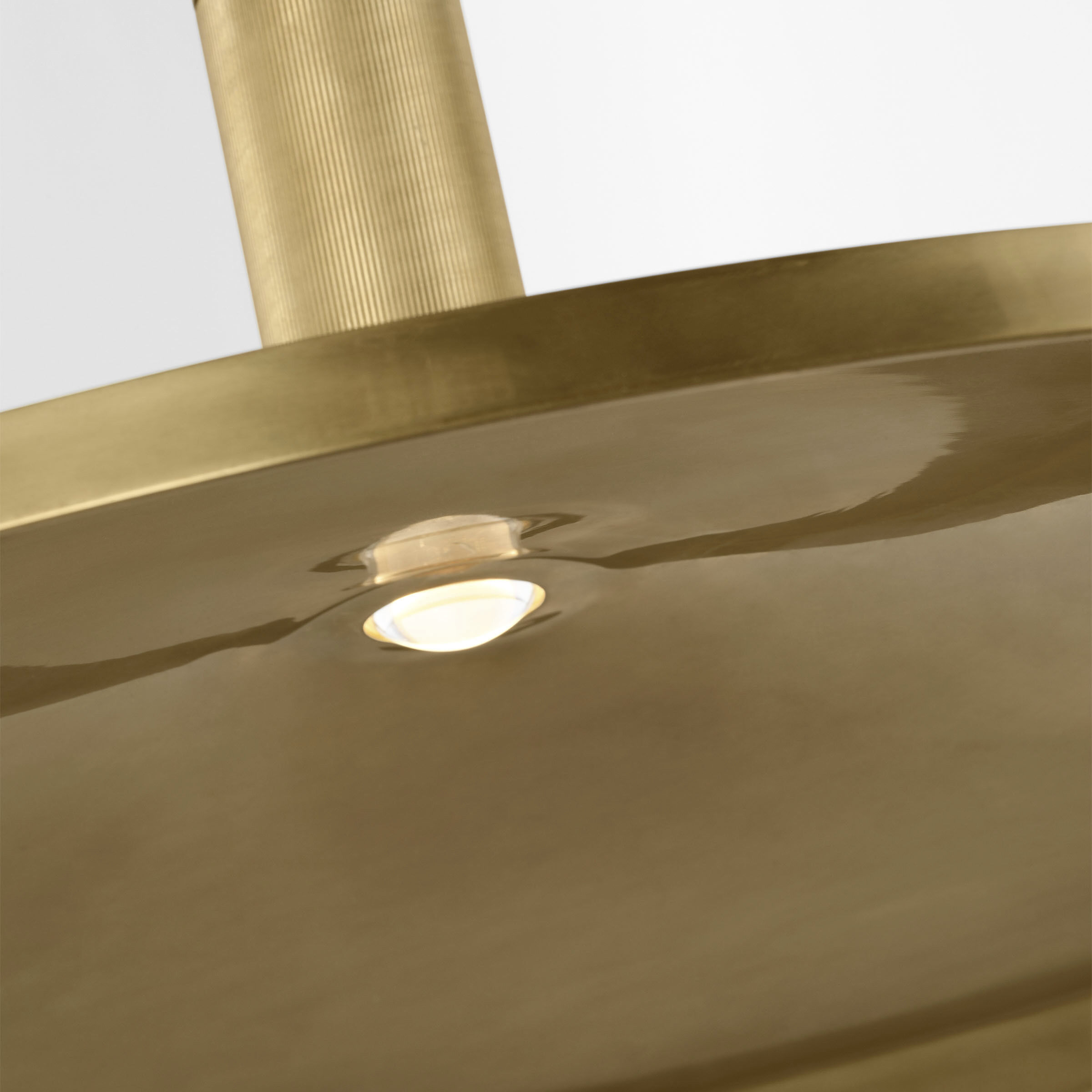 Avroko Saucer Direct LED 24 inch Hand Rubbed Antique Brass Pendant Ceiling Light