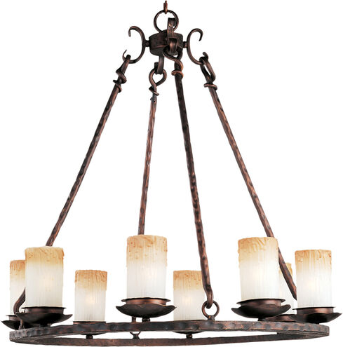 Notre Dame 8 Light 30 inch Oil Rubbed Bronze Single Tier Chandelier Ceiling Light