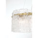 Brookstreet 8 Light 27.5 inch Legacy Brass Pendant Ceiling Light in Clear Handmade Glass