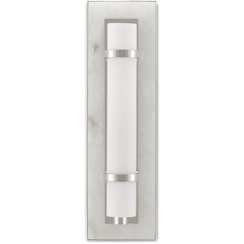 Bruneau 1 Light 5 inch Natural Alabaster/Polished Nickel/Opaque/White Wall Sconce Wall Light