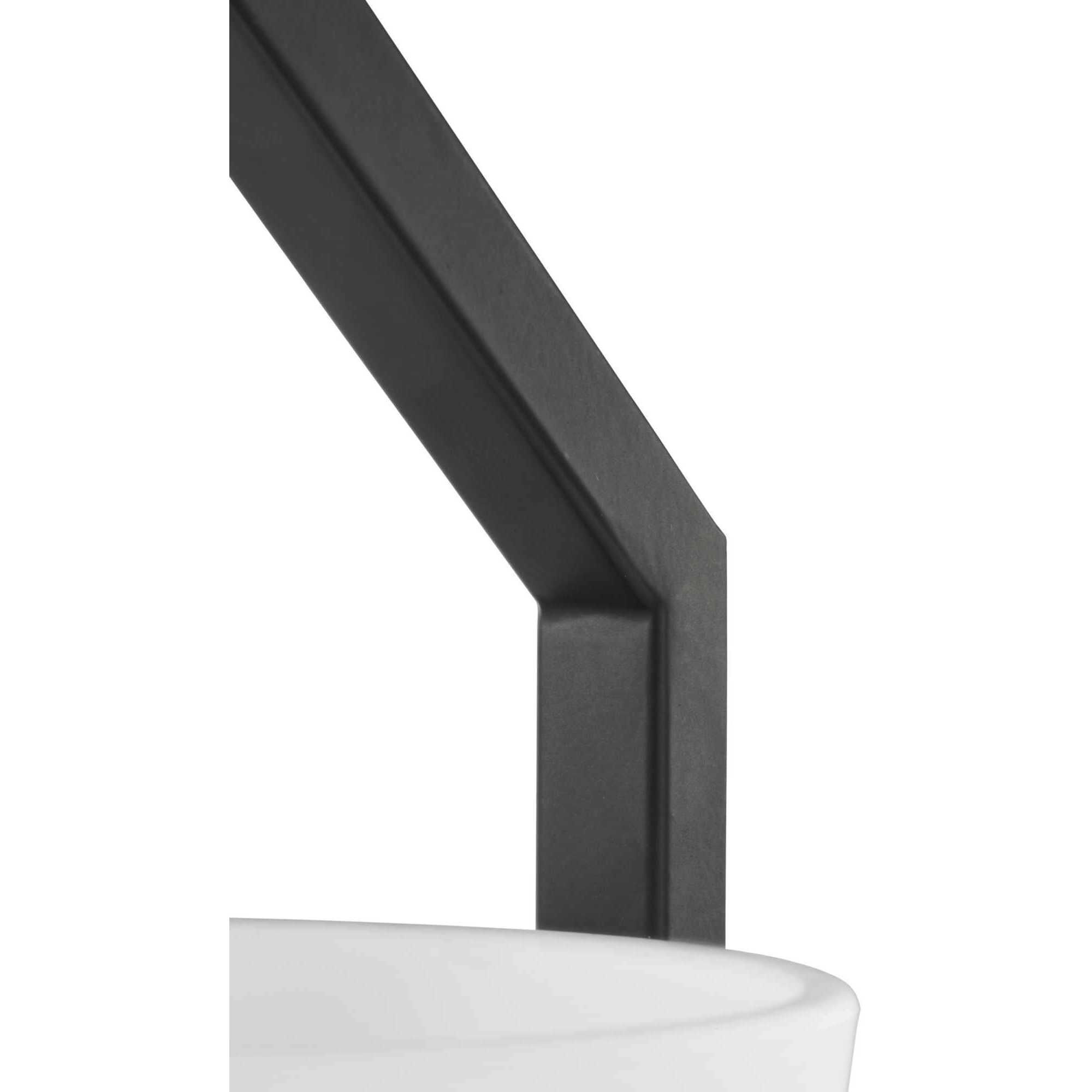 Vertex 1 Light 5 inch Matte Black Semi-Flush Mount Ceiling Light