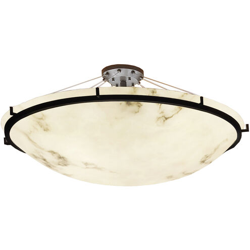 LumenAria 6 Light 51 inch Dark Bronze Semi-Flush Ceiling Light in Incandescent, Bowl
