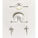 Tiella Matte Nickel Accent Cable Kit 5 Head, Pivot