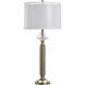 Coralie 34.38 inch 100 watt Hayla Gold and White Table Lamp Portable Light