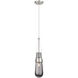 Downtown Urban Milan 1 Light 4.38 inch Satin Nickel Pendant Ceiling Light in Plated Smoke
