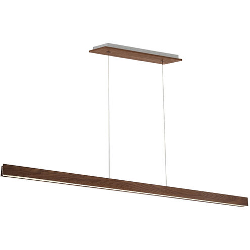 Drift Linear Pendant Ceiling Light in 84in., Dark Walnut