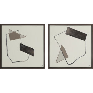 Lacadie Brown/Beige/Black Canvas Art, 2 Piece