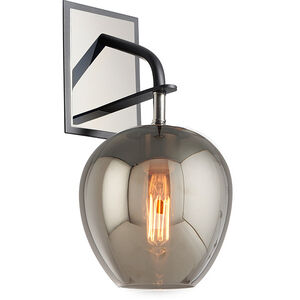 Odyssey 1 Light 7 inch Textured Black/Polished Nickel Wall Sconce Wall Light