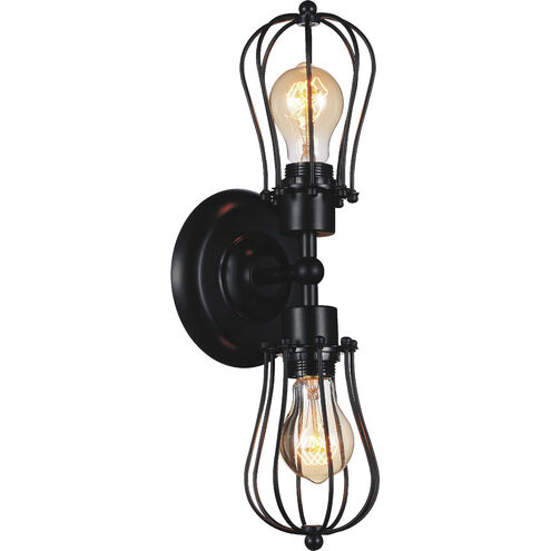 Tomaso 2 Light 5 inch Black Wall Light