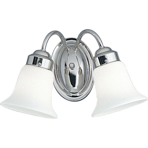 Opal Glass 2 Light 14 inch Polished Chrome Bath Vanity Wall Light
