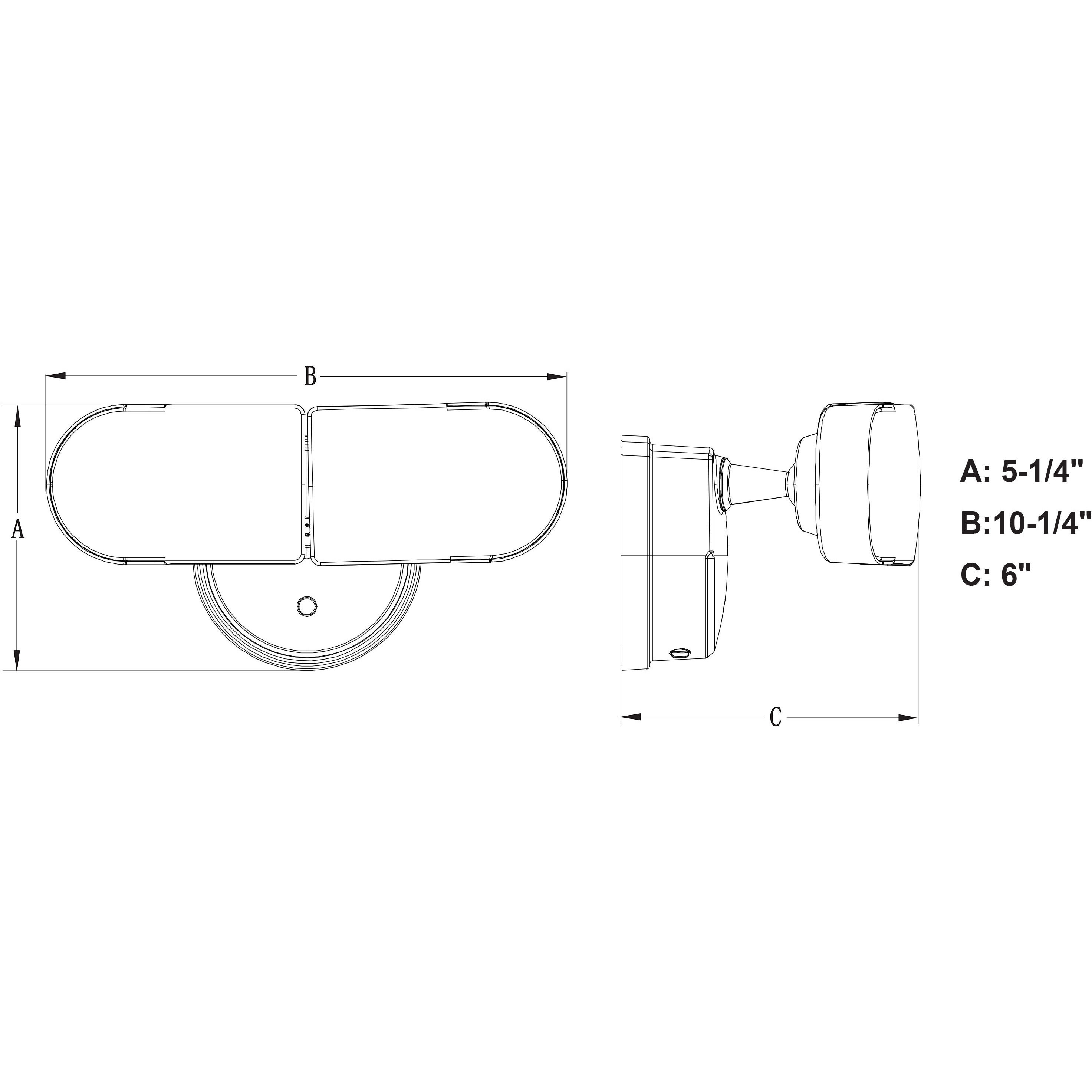 Lambda LED 7 inch Bronze Outdoor Security
