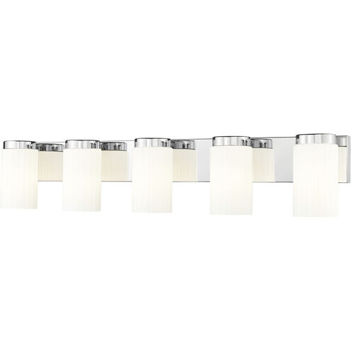 Burk 5 Light 38 inch Chrome Bath Vanity Light Wall Light