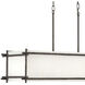 Tress 6 Light 42 inch Forged Iron Indoor Linear Chandelier Ceiling Light