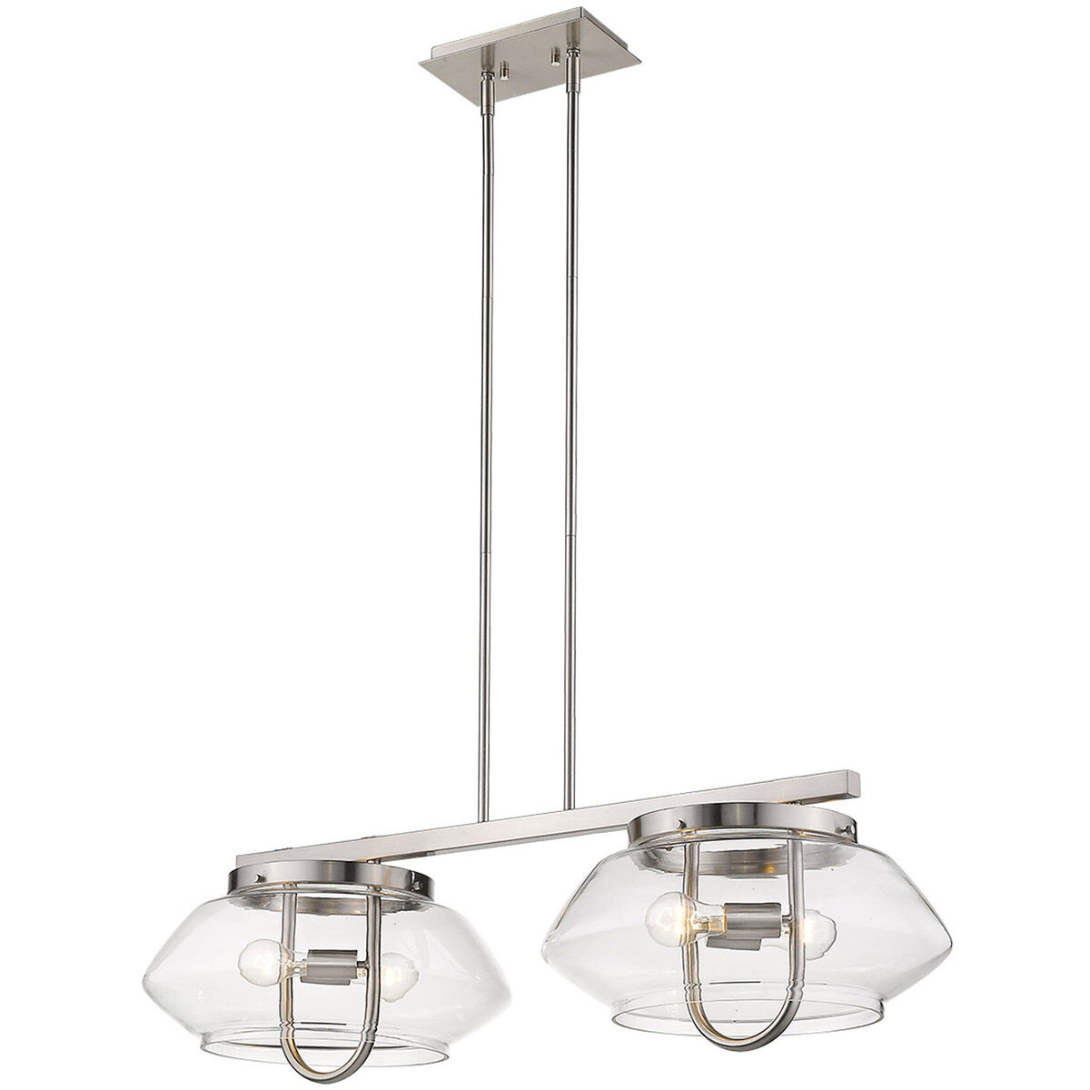 Garner 4 Light 38 inch Satin Nickel Island Pendant Ceiling Light