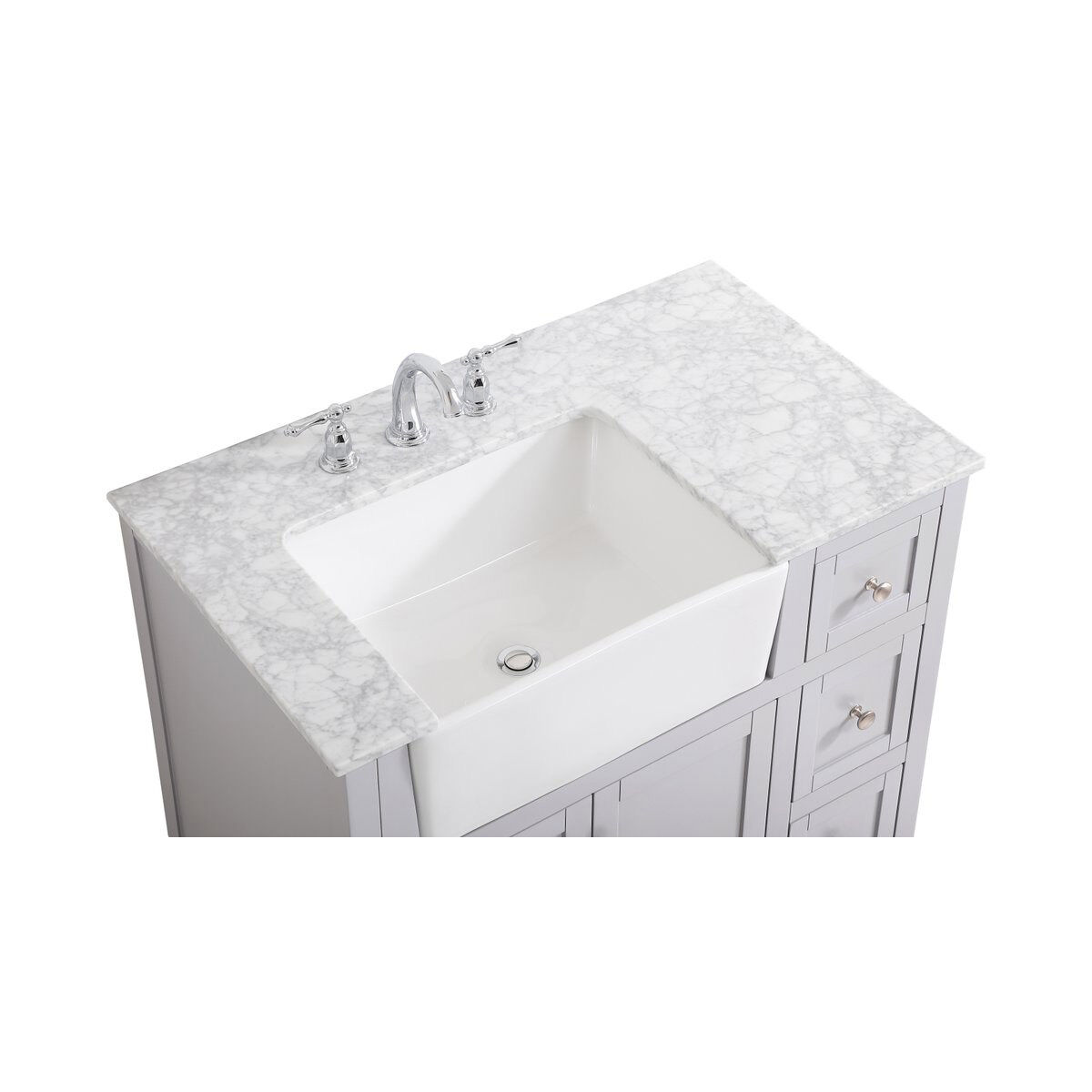 Franklin 36 X 22 X 35 inch Grey Bathroom Vanity Cabinet