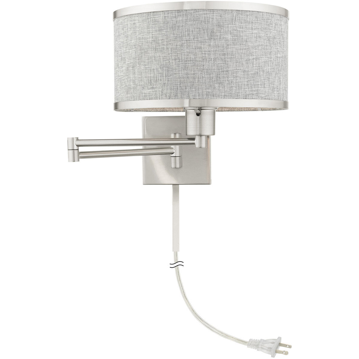 Park Ridge 24 inch 100.00 watt Brushed Nickel Swing Arm Wall Lamp Wall Light