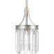 Palermo 1 Light 6 inch Silver Ridge Pendant Ceiling Light, Design Series