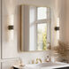 Kane 2 Light 5 inch Matte Smokey Taupe with Polished Nickel ADA Wall Sconce Wall Light in Matte Smoky Taupe