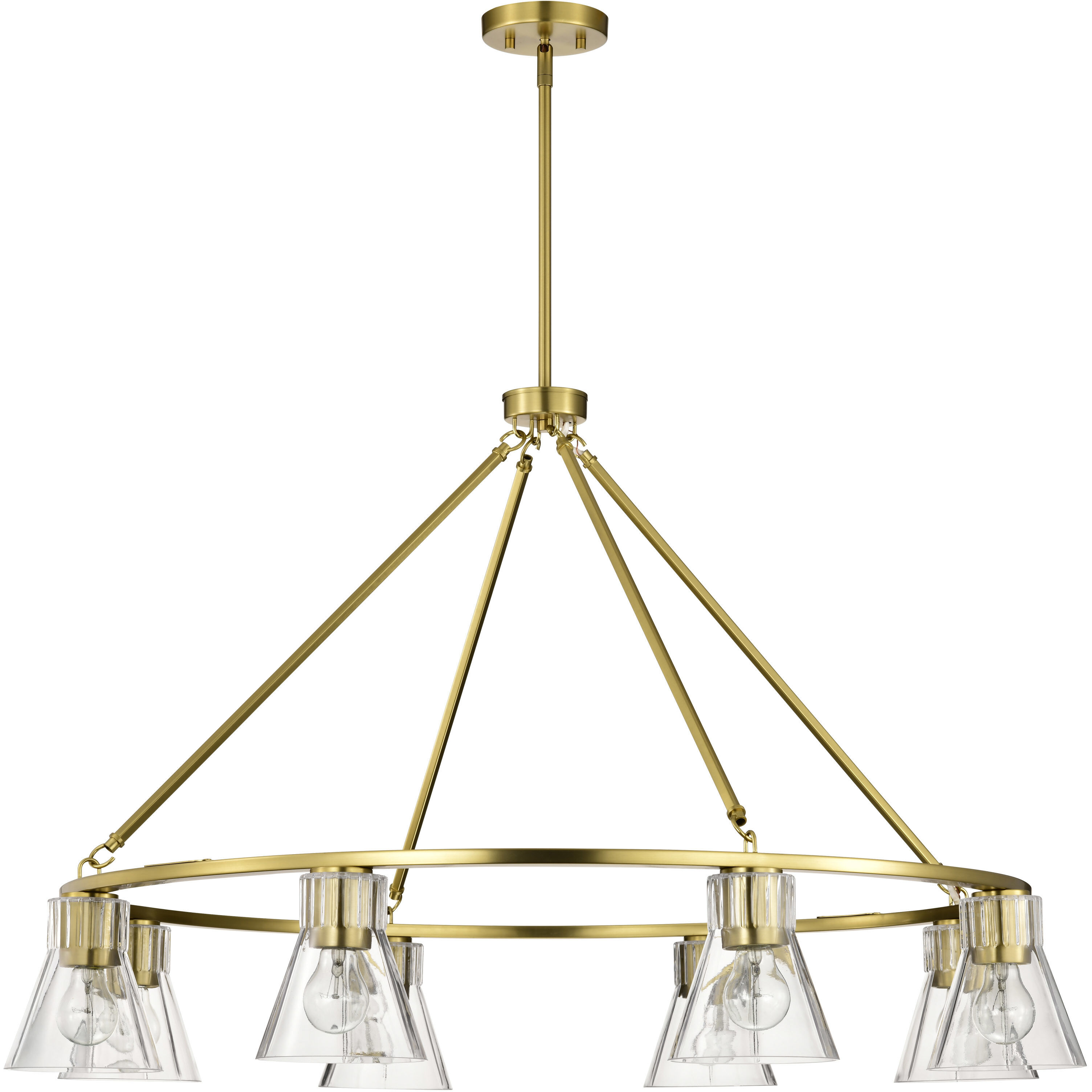 Gianna 40 inch Vintage Brass Chandelier Ceiling Light