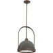 Atlas 1 Light 13.9 inch Bronze and Natural Iron Pendant Ceiling Light in Bronze/Natural Iron, Small