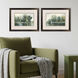 Texture Treeline Green and White Framed Art, Propac