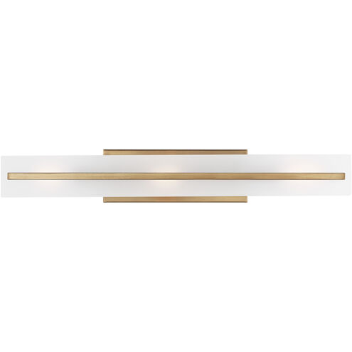 Dex 3 Light 4.75 inch Satin Brass Bath Vanity Wall Light