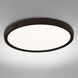 Argo LED 19 inch Black Flush Mount Ceiling Light in 19in.