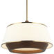 Desert Flyer 6 Light 26 inch Satin Brass with Medium Walnut Pendant Ceiling Light