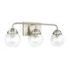 Bryce 3 Light 21.75 inch Brushed Nickel Bath Vanity Wall Sconce Wall Light