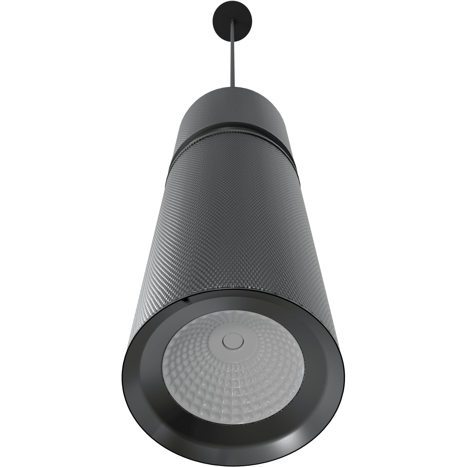 Cicada LED 3 inch Knurled Dark Grey with Pewter Pendant Ceiling Light