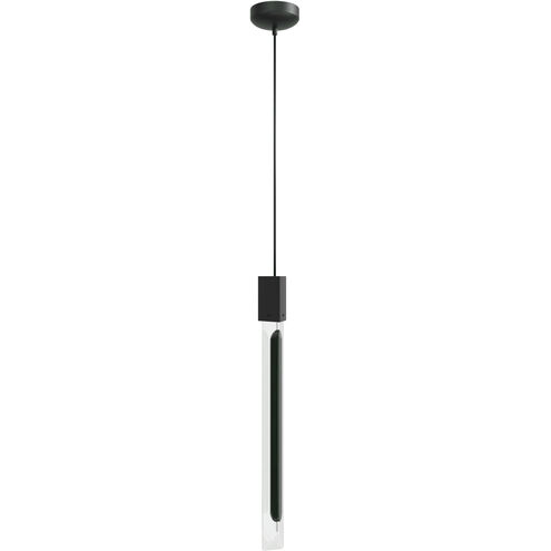 Alpine LED 3 inch Black Jade Glass Pendant Ceiling Light