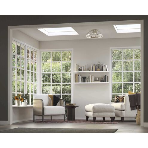 Burnett 20.94 inch Brushed Nickel with Silver Blades Outdoor Ceiling Fan