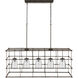 Turner 5 Light 50 inch Nordic Grey Island Ceiling Light