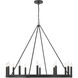 Dutton 12 Light 42.5 inch Coal Black Chandelier Ceiling Light