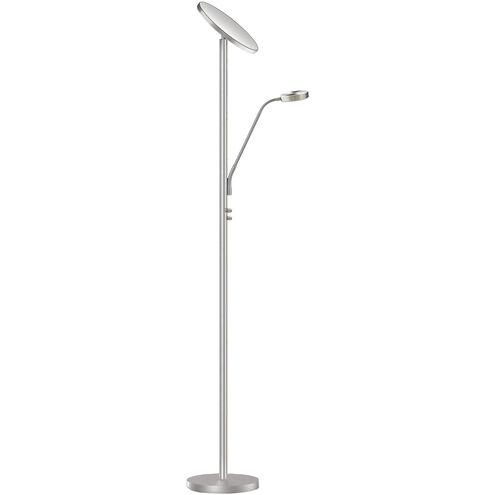 Modern 72 inch 30.00 watt Satin Nickel Task Floor Lamp Portable Light, Task
