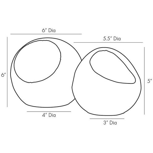 Ida Antique Brass Sculptures, Set of 2