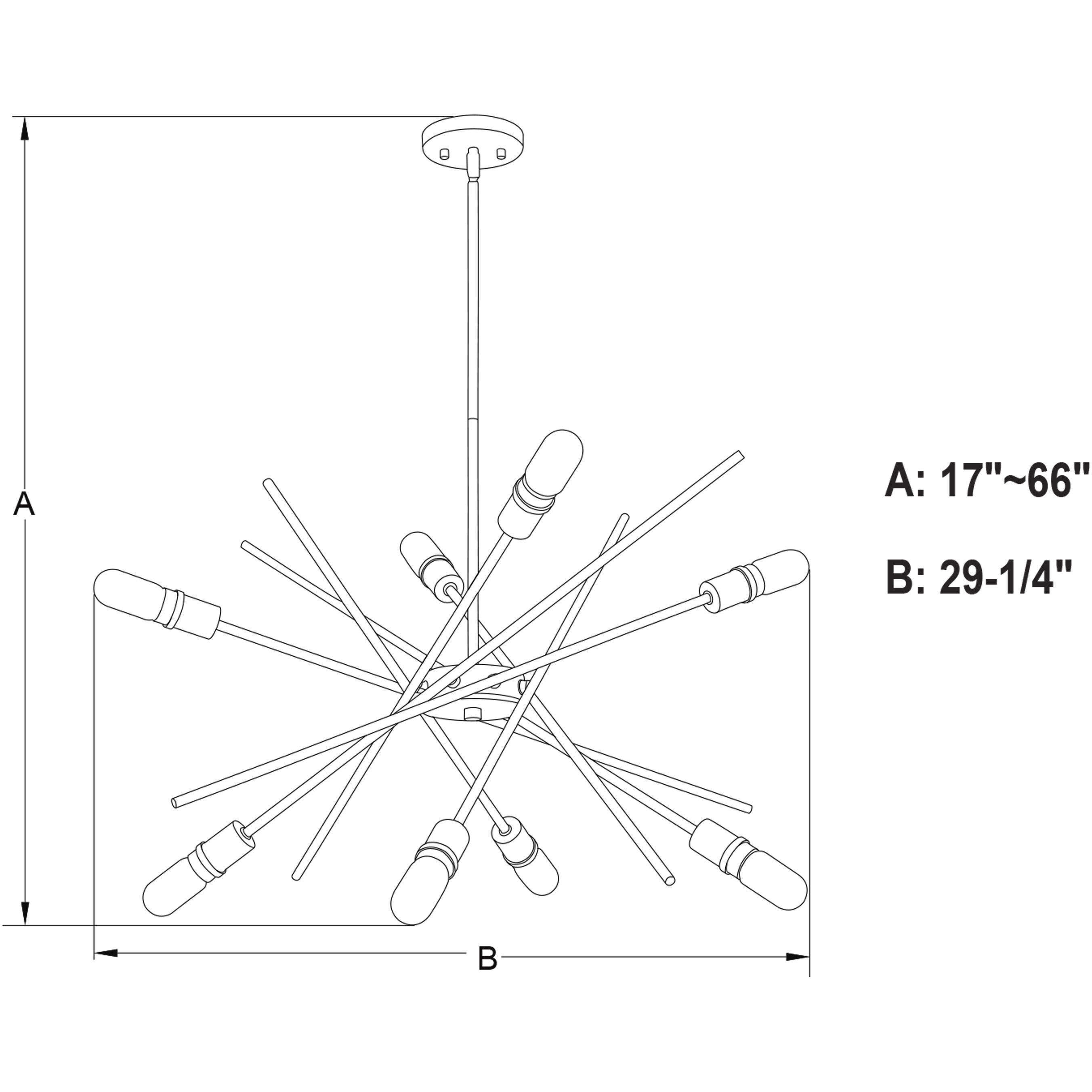 Halsted LED 29.25 inch Black and Satin Brass Pendant Ceiling Light in 8