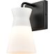 Brookville 1 Light 6 inch Matte Black Vanity Light Wall Light