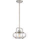 Trilogy 1 Light 10 inch Brushed Nickel Mini Pendant Ceiling Light