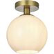Baxter 1 Light 8 inch Satin Gold Flush Mount Ceiling Light