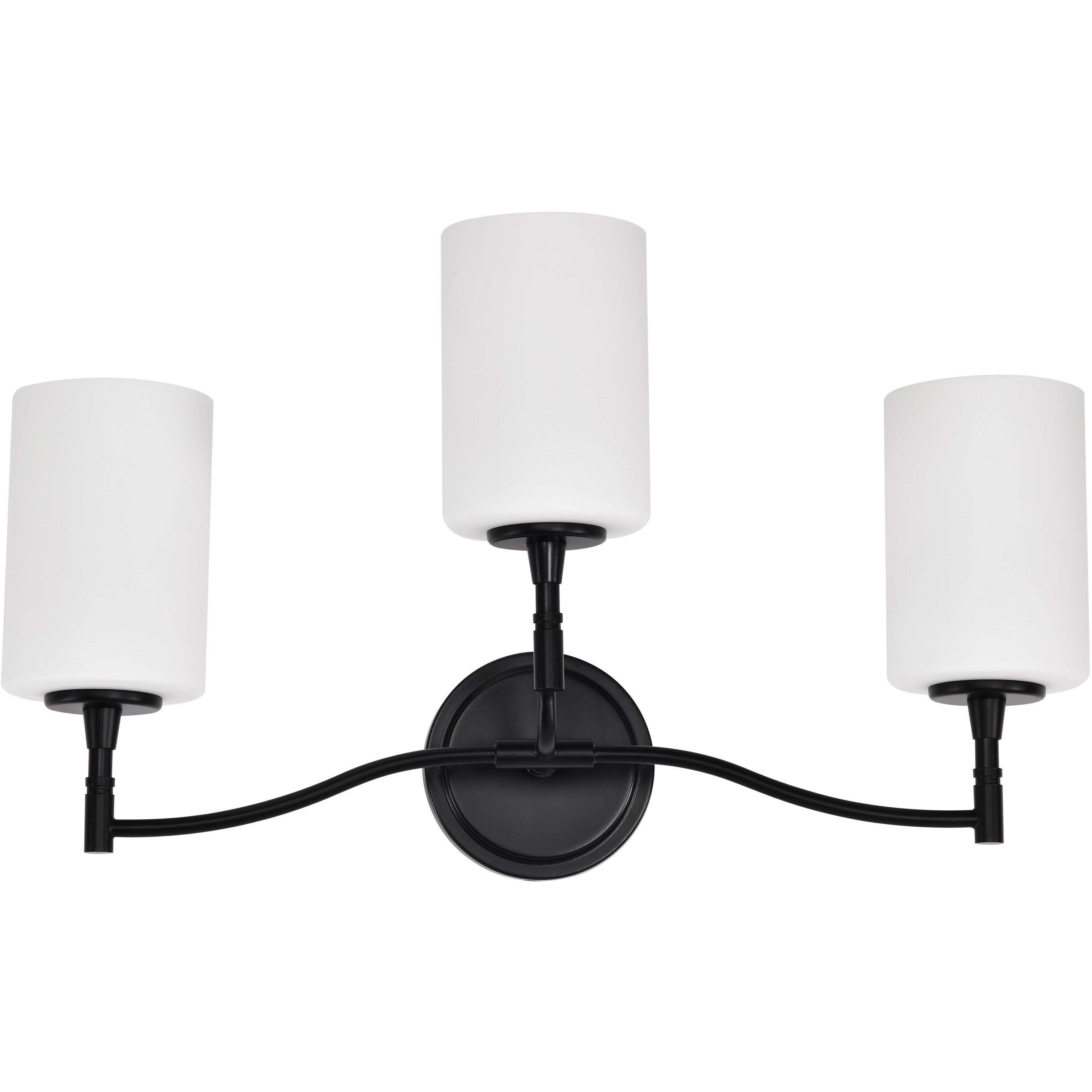 Liam 22 inch Matte Black Vanity Wall Light