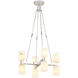 Lucian 8 Light 22 inch Polished Nickel and Alabaster Chandelier Ceiling Light