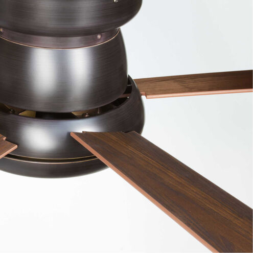 Irving 52 inch Antique Bronze with American Walnut Blades Ceiling Fan, Progress LED
