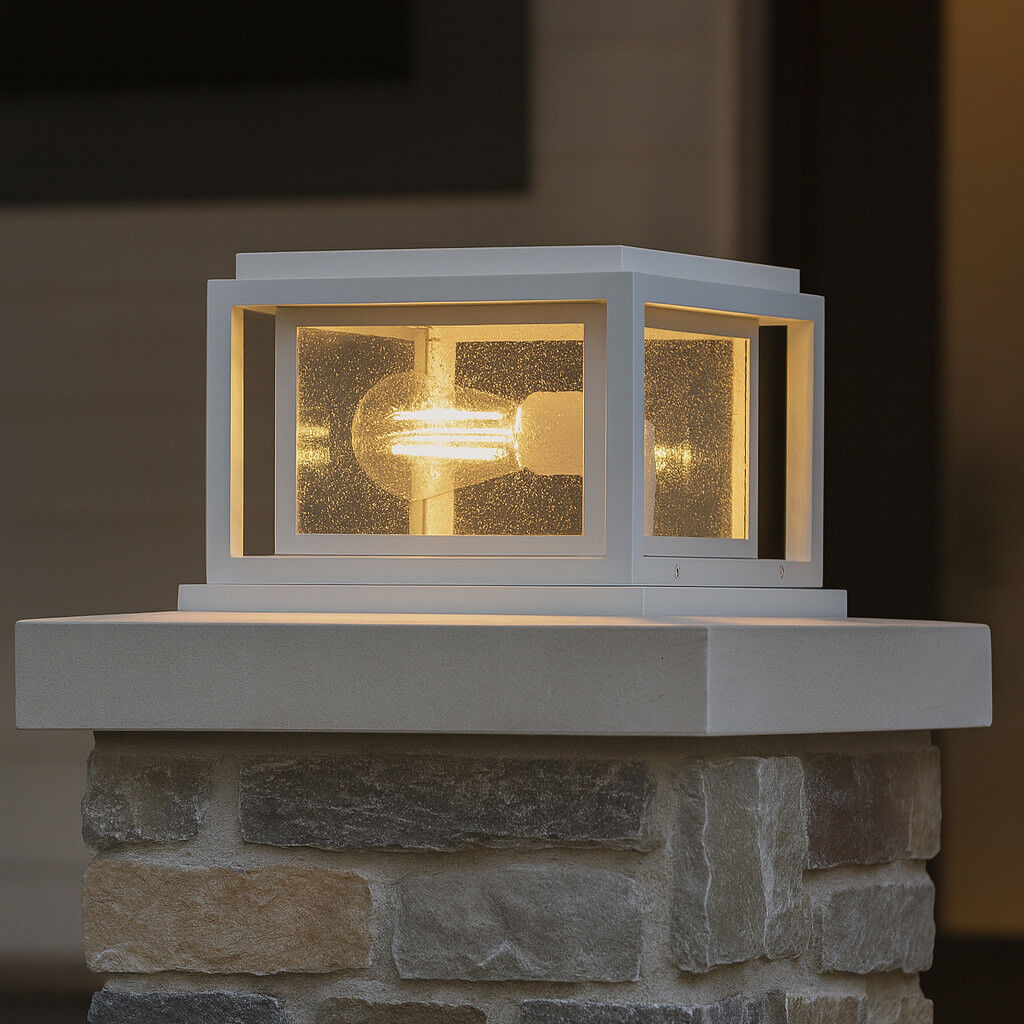 Coastal Elements Republic 2 Light 12 inch Textured White Outdoor Pier Mount, Estate Series